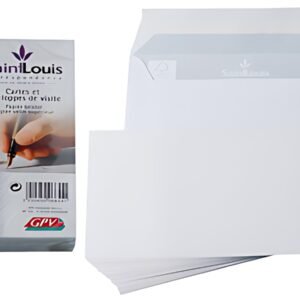 GPV Kit de 20 cartes et 20 enveloppes Saint Louis, blanc