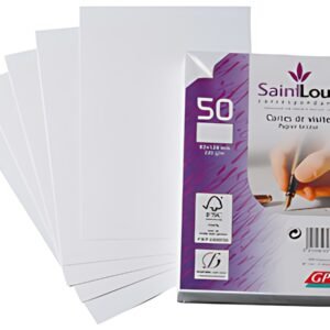 GPV Cartes de visite Saint Louis, 82 x 128 mm, blanc