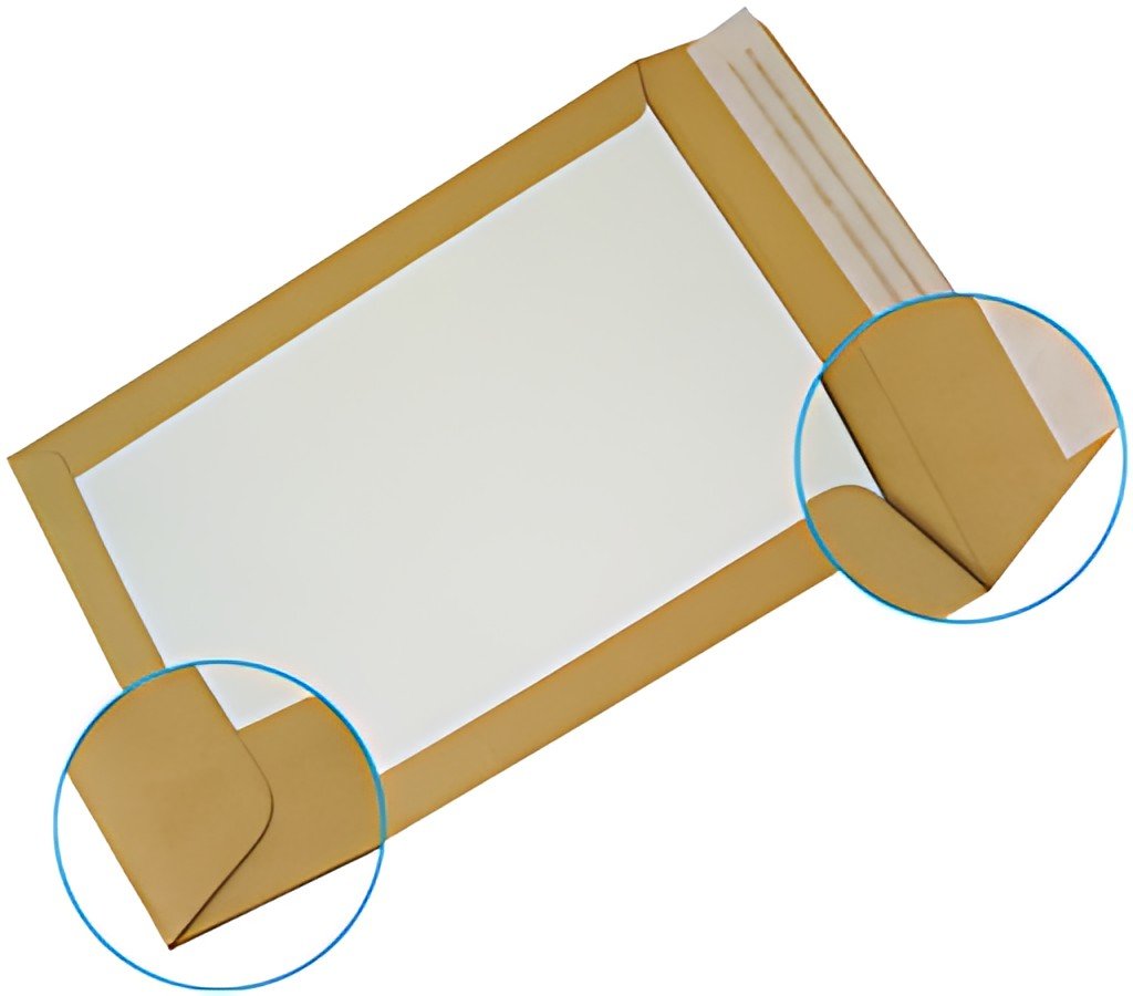 GPV Pochettes dos carton, 320 x 430 mm, kraft brun