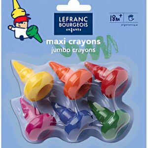 LEFRANC BOURGEOIS Baby crayons, étui de 6, ergonomiques