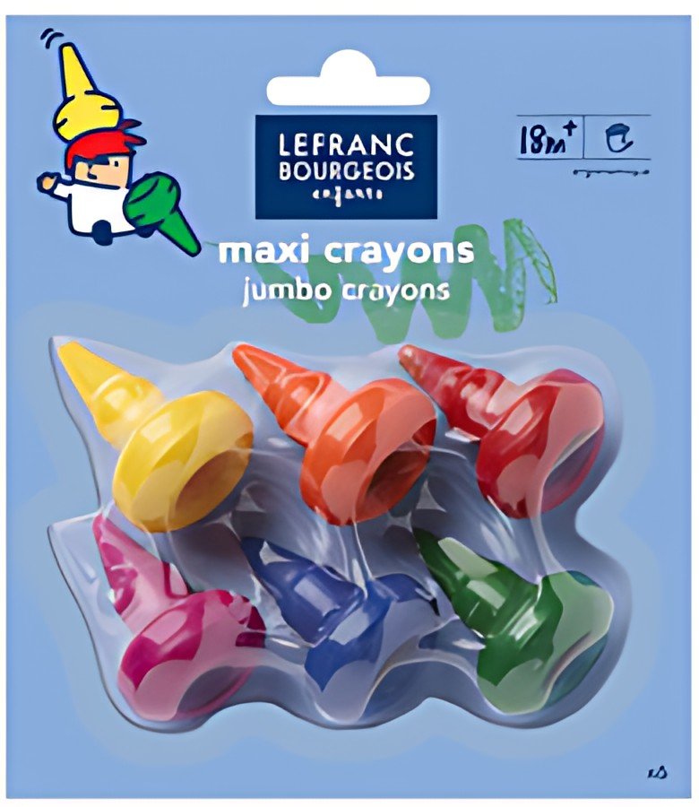 LEFRANC BOURGEOIS Baby crayons, étui de 6, ergonomiques