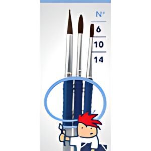 LEFRANC BOURGEOIS Lot de pinceaux poney "GRIPPY", 3 pièces