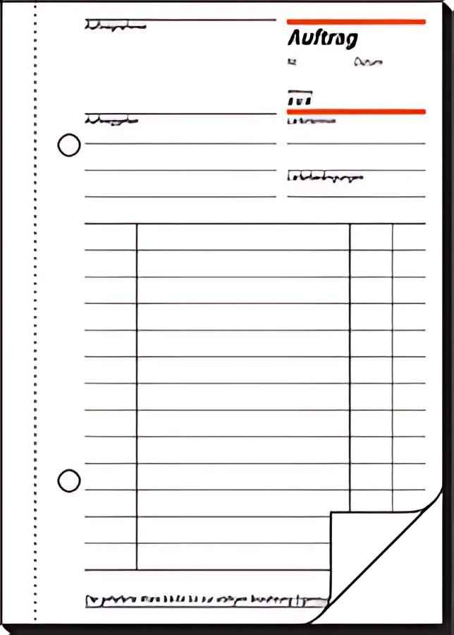 Carnet de formulaires sigel "Commander", A5, 2 x 50 feuilles, papier bleu