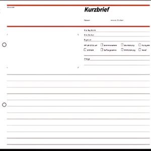 Cahier de formulaires sigel "Lettre courte", 2/3 A4, 50 feuilles, SD / CFB