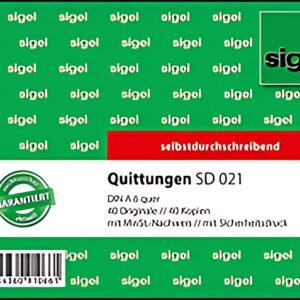 Carnet de formulaires sigel "Reçu", avec preuve de TVA, A6 paysage