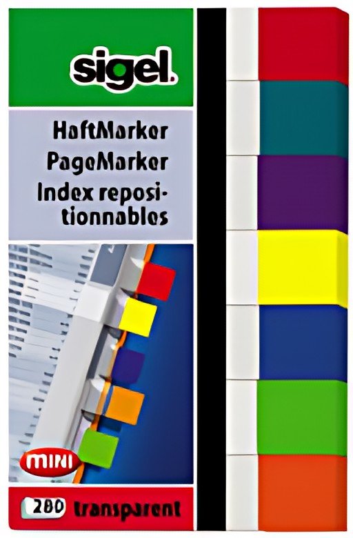 sigel Marque-page repositionnable Transparent mini, 50x12 mm