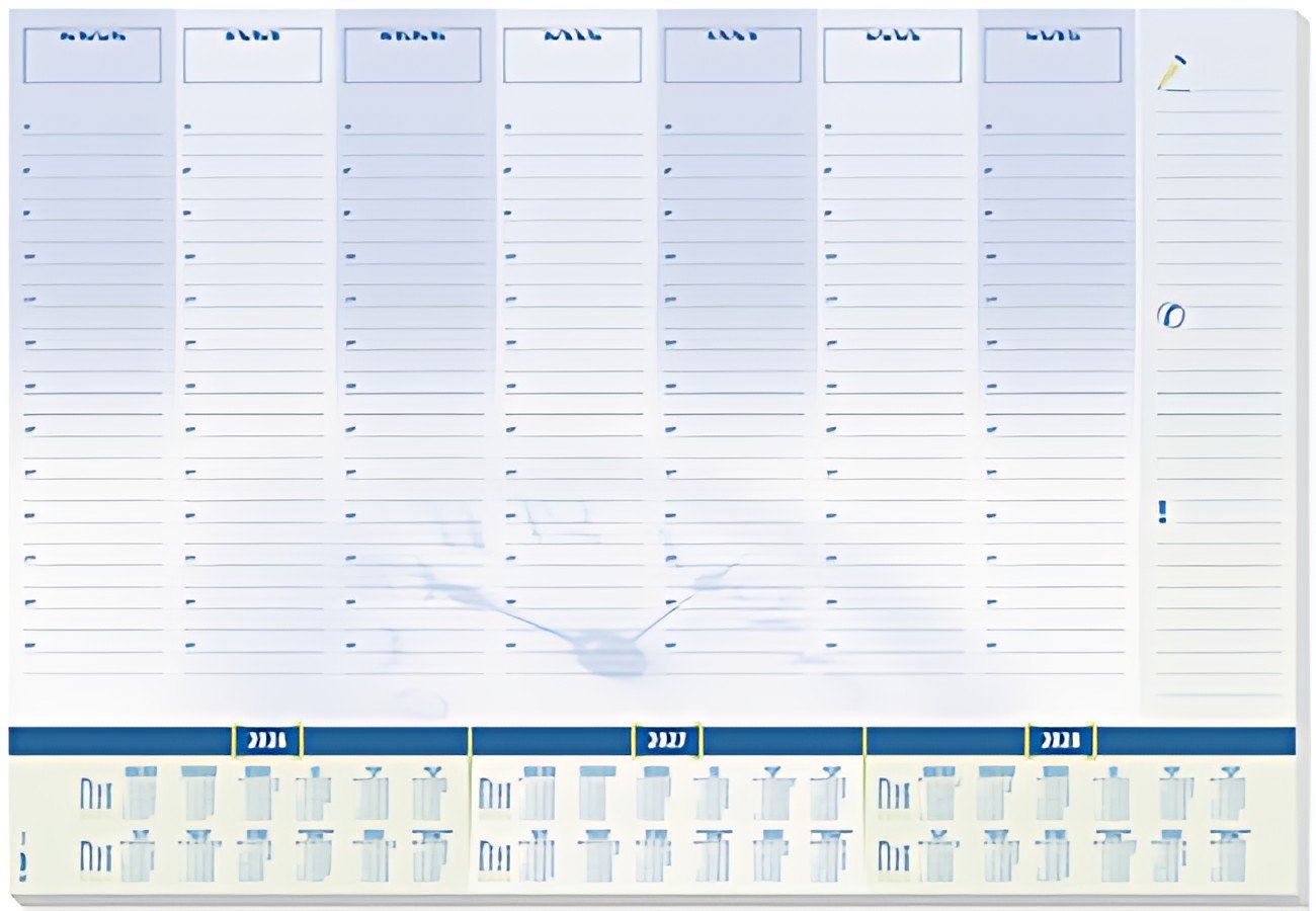 sigel Sous-main bloc papier "Time", 595 x 410 mm