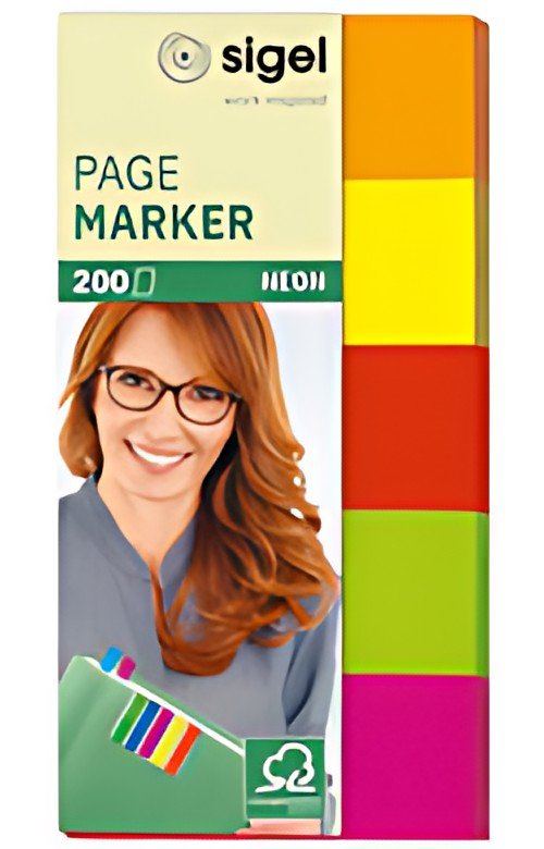sigel Marque-page repositionnable Brillant, 50 x 20 mm