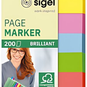 sigel Marque-page repositionnable Mini brillant, 50 x 12 mm