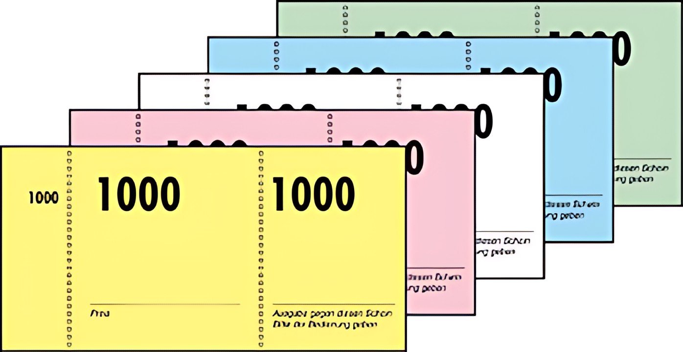 sigel Bloc de tickets numérotés 1-1000, 105 x 50 mm
