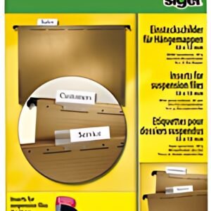 sigel Etiquettes PC pour dossiers suspendus, 60 x 21 mm