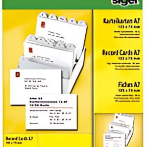 sigel Fiches bristol, A7 (A4), 185 g/m2, microperforation