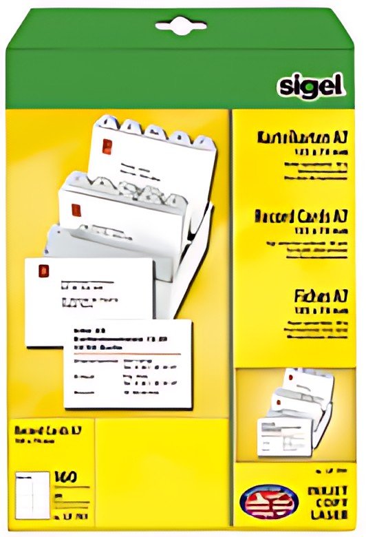 sigel Fiches bristol, A7 (A4), 185 g/m2, microperforation