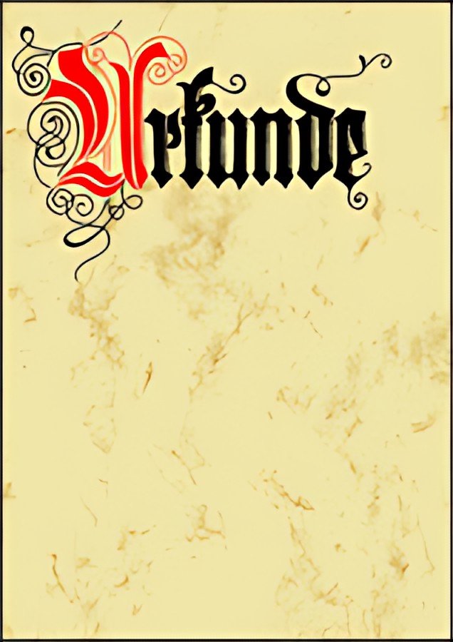 papier design sigel, DIN A4, motif "certificat de calligraphie"