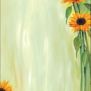 sigel Papier à motif, A4, 90 g/m2, motif "Sunflower"