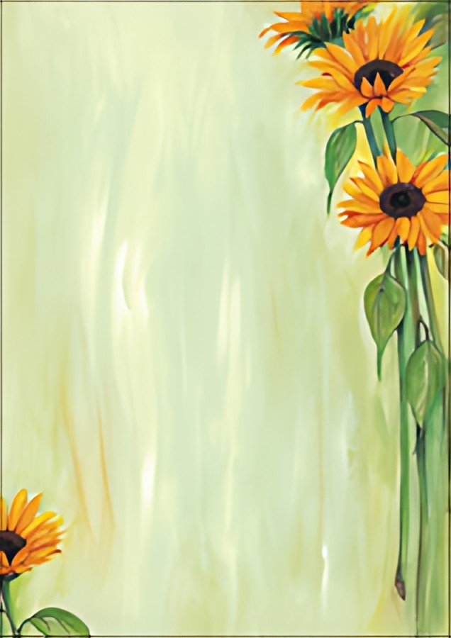 sigel Papier à motif, A4, 90 g/m2, motif "Sunflower"