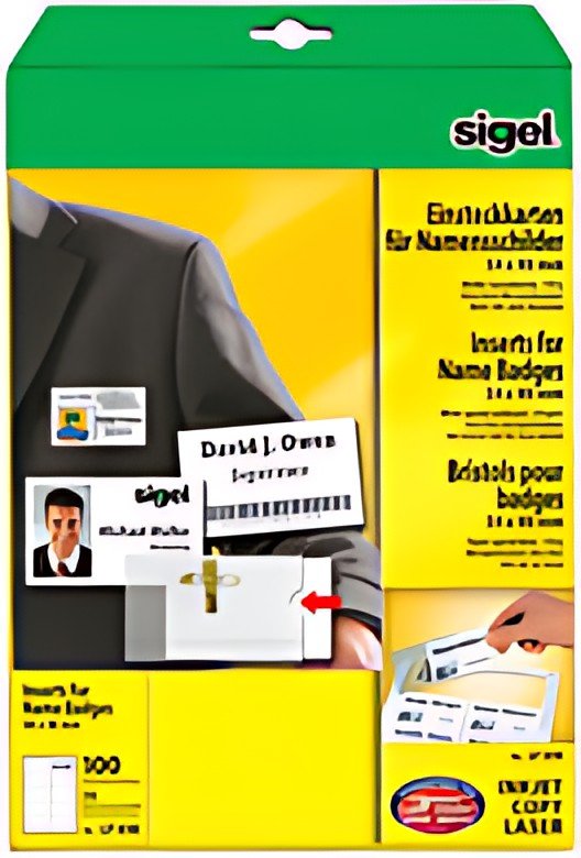 sigel Badges PC pour porte-badges, 54 x 90 mm