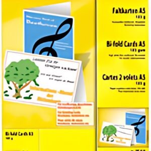 sigel cartes 2 volets, A5 (A4), 185 g/m2, extra blanc