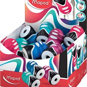 Maped Taille-crayon Clean Grip, assorti, présentoir de 24