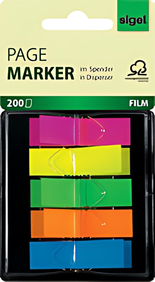 sigel Marque-page repositionnable "Z-Marker" film Neon Mini