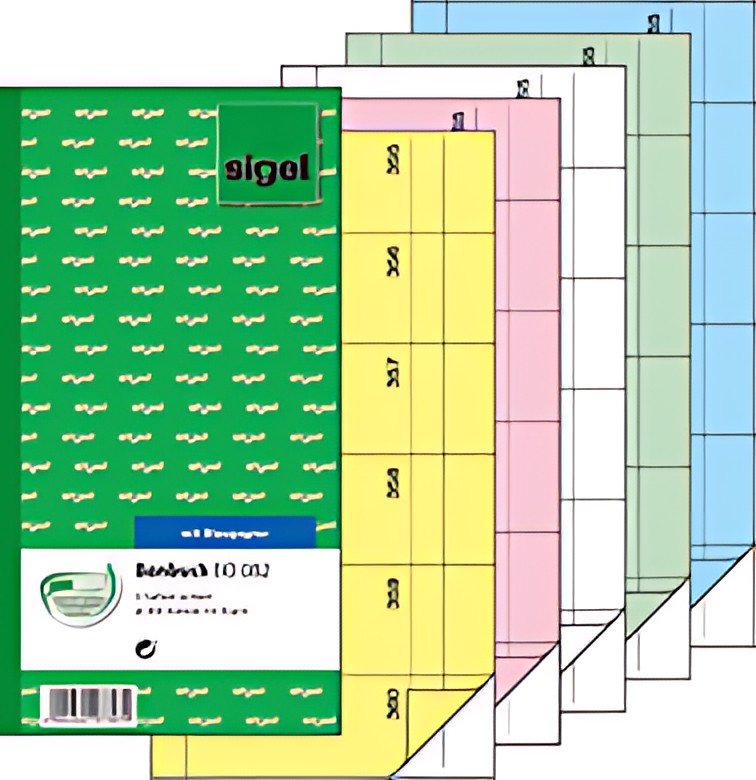sigel Bloc de bons "Carnet de bons", 105 x 200 mm, assorti