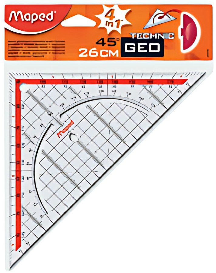 Maped Equerre Géo Technic, hypoténuse: 260 mm, en plastique