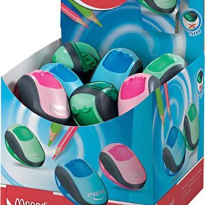 Maped Double taille-crayon Clean, assorti, présentoir de 24