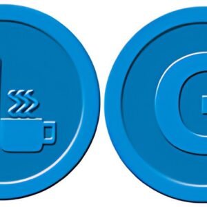Jetons sigel "Boissons", en plastique, bleu