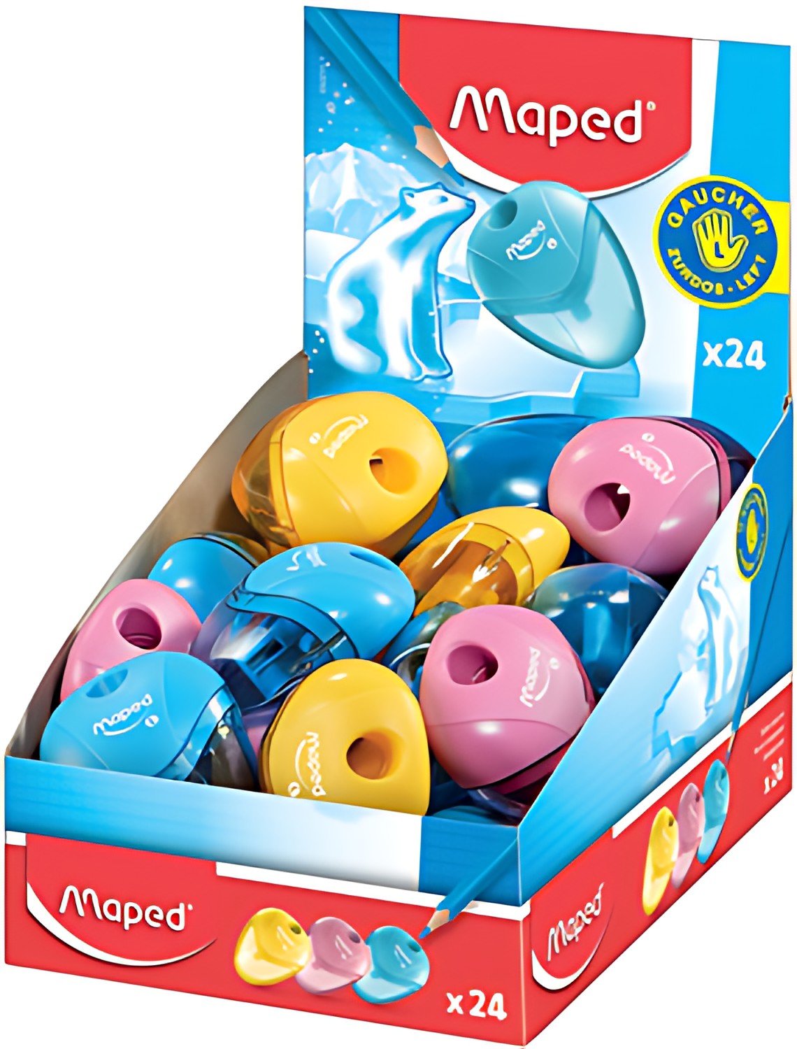 Maped Taille-crayon i-gloo pour gauchers, présentoir 24