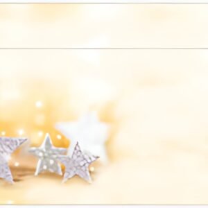 sigel Enveloppe à motif de Noël "Glitter Stars", format long