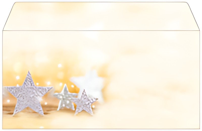 sigel Enveloppe à motif de Noël "Glitter Stars", format long
