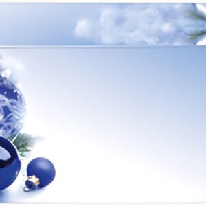 sigel Enveloppe à motif de Noël "Blue Harmony", format long