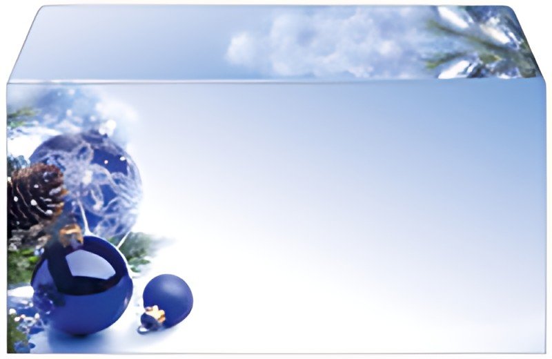 sigel Enveloppe à motif de Noël "Blue Harmony", format long
