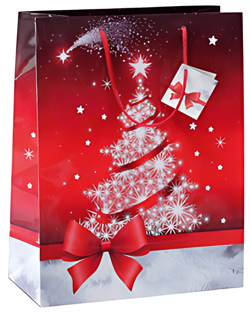 sigel Sac cadeau de Noël "Sparkling Tree", petit