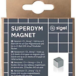 sigel Aimant néodyme cube "Strong" C5, set de 6, argent