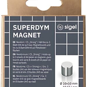 sigel Aimant néodyme cylindrique "Strong" C5, set de 10