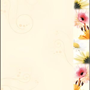 sigel Papier à motif, A4, 90 g/m2, motif "Flowerstyle"