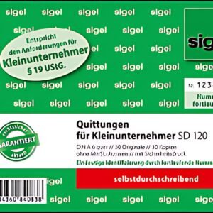 livret de formulaires sigel "Reçu" pour les petites entreprises