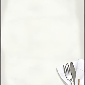 sigel Papier à motif, A4, 90 g/m2, motif "Menu Dîner"