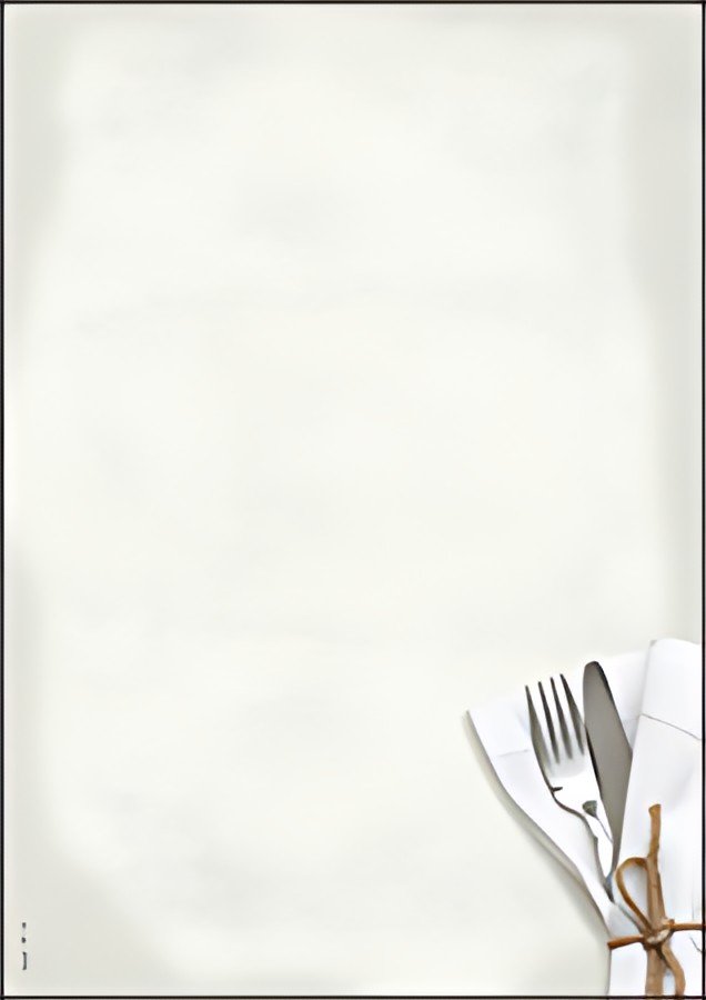 sigel Papier à motif, A4, 90 g/m2, motif "Menu Dîner"