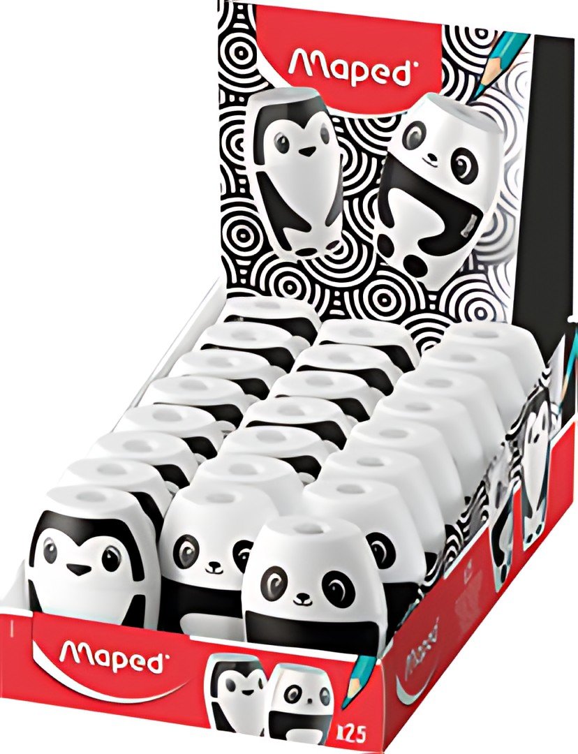 Maped Taille-crayons FANCY, noir/blanc, présentoir de 25