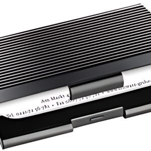 sigel Étui pour cartes de visite, métal, noir mat