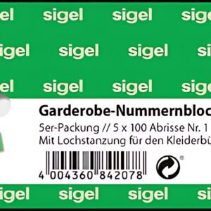Sigel pavé numérique "armoire", 1-500, (L)105 x (H)50 mm