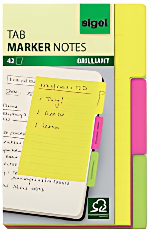 sigel Marque-page auto-adhésif Tab Marker Notes, papier