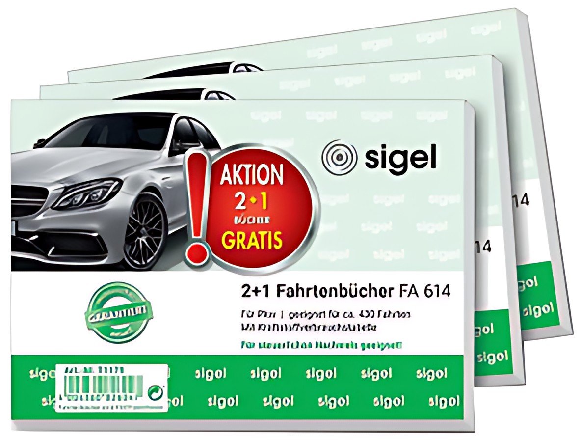 Sigel formulaire livre "Journal de bord", 2 + 1 action, A6 paysage