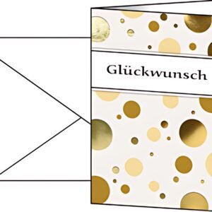 Carte de vœux sigel "Golden Bubble", (L)115 x (H)170 mm