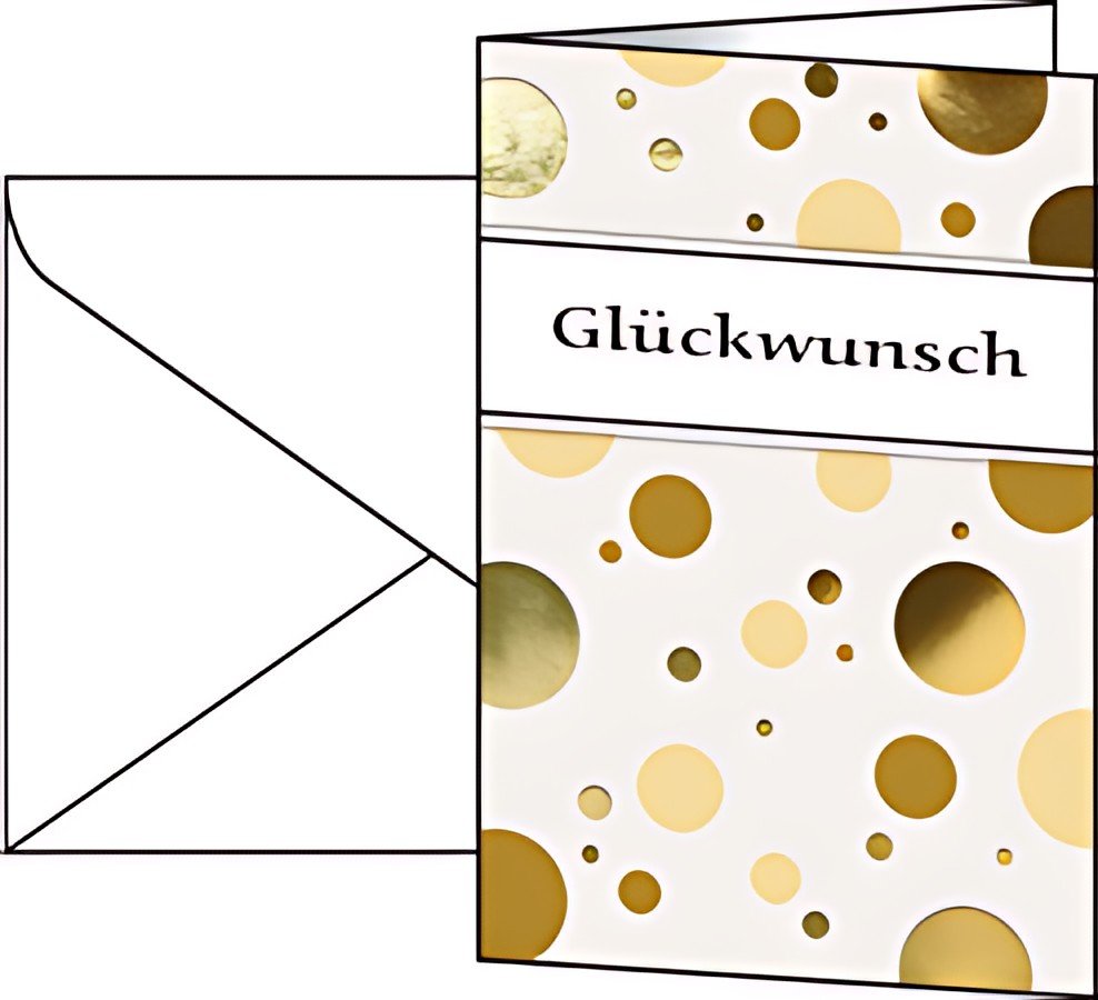 Carte de vœux sigel "Golden Bubble", (L)115 x (H)170 mm