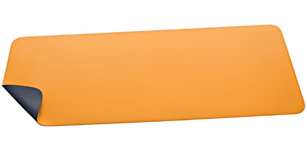 sigel Sous-main, similicuir, enroulable, jaune/gris