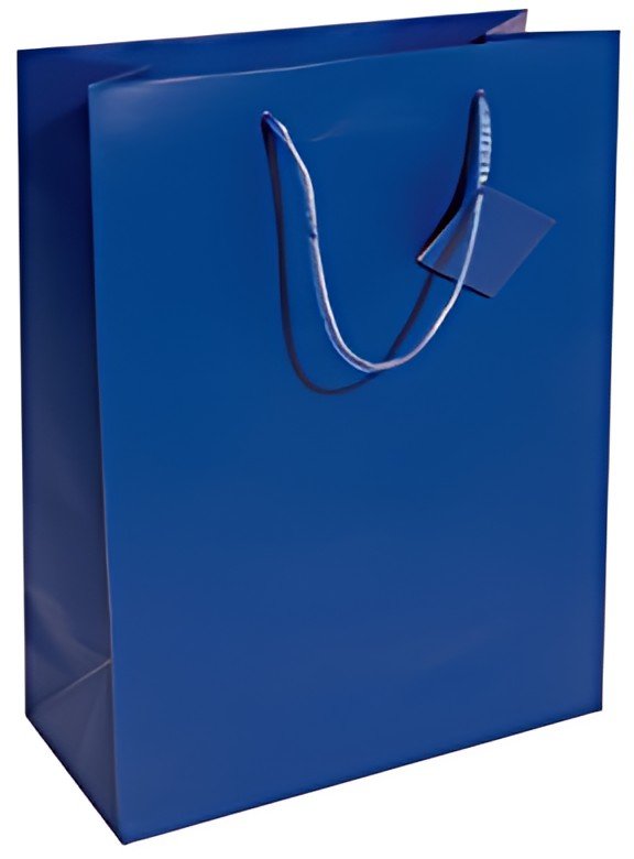 sigel Sac cadeau, vernis mat, taille: S, bleu outremer