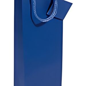 sigel Sac à bouteille, vernis mat, pour une bouteille, bleu